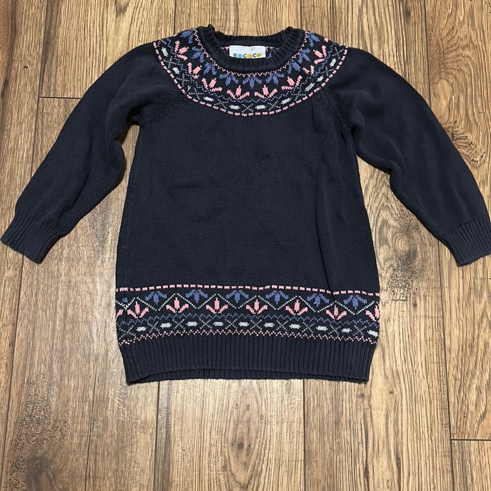 4/$20 Girls Rococo Long knit Sweater Sz 3